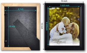img 2 attached to Spiretro 8 X 10 Inch Country Scoop Wide Molding, Natural Solid Wood Picture Frame With Plexiglass, Vertically And Horizontally Display For Tabletop Or Wall Mounting Photo Frame, Plain Gallery Black
