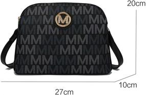 img 2 attached to MKF Collection Signature Mia Farrow Women's Handbags & Wallets ~ Crossbody Bags