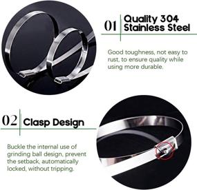 img 2 attached to 🔒 30Pcs 14 Inch 304 Stainless Steel Zip Ties – Coated Locking for Exhaust Wrap, Computer Wire Harness, Automotive Parts & More