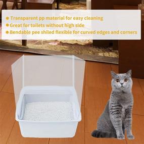 img 2 attached to 🐱 Ultimate Cat Litter Box Pee Shields: 3 Pack Splash Guards for Enhanced Hygiene and Cleanliness, Maintains Litter Inside Pan, Provides Privacy Screen (Litter Box Not Included)