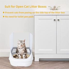 img 1 attached to 🐱 Ultimate Cat Litter Box Pee Shields: 3 Pack Splash Guards for Enhanced Hygiene and Cleanliness, Maintains Litter Inside Pan, Provides Privacy Screen (Litter Box Not Included)