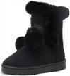 stay comfy and chic with ppxid women's fur winter snow boots logo