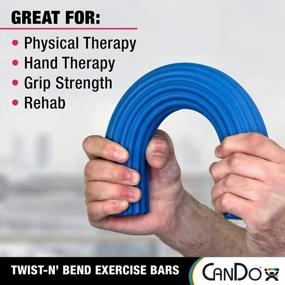 img 3 attached to Гибкие перекладины CanDo Twist-N 'Bend для укрепления хвата и предплечья, физиотерапии, реабилитации, тренировок в гольф, восстановления после травм локтя в теннисе и облегчения боли.