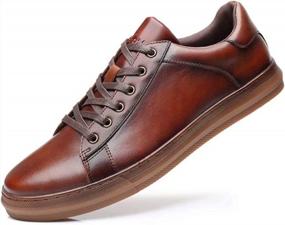 img 4 attached to Modern Men's Fashion Sneakers: Stylish Lace-up Oxford Shoes