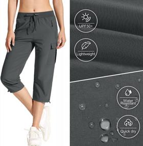 img 1 attached to Outdoor Women'S Hiking Capris With Cargo Pockets - Lightweight, Quick-Dry, And Water-Resistant Joggers Ideal For Casual And Athletic Activities