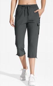 img 3 attached to Outdoor Women'S Hiking Capris With Cargo Pockets - Lightweight, Quick-Dry, And Water-Resistant Joggers Ideal For Casual And Athletic Activities