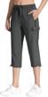 outdoor women's hiking capris with cargo pockets - lightweight, quick-dry, and water-resistant joggers ideal for casual and athletic activities logo