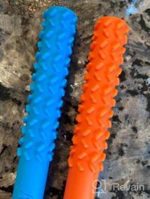 img 7 attached to Soft Silicone Hollow Teething Tubes For Babies - BPA Free And Safe For Dishwasher And Refrigerator - Ideal For 3-6 Months And 6-12 Months - Blue And Orange Colors Available