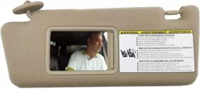img 4 attached to SAILEAD Toyota Tacoma Driver Side Sun Visor Replacement For Models 2005-2012 Without Light - Sand Beige (Part Number 74320-04181-B1), Improved Visibility And Durability