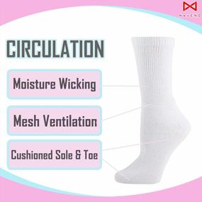 img 2 attached to Physician Approved Non-Binding Cotton Women'S Crew Socks For Diabetes, Circulatory Health - Pack Of 6, Size 9-11