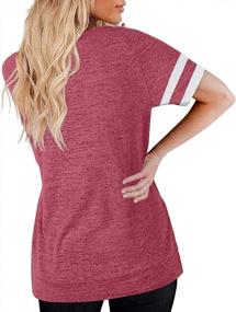 img 3 attached to Stylish & Comfortable Women'S Summer Tops - Shop QACOHU Short Sleeve V-Neck Casual Tees In S-2XL