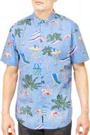 мужская гавайская рубашка на пуговицах с коротким рукавом логотип