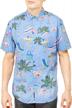 men's short sleeve hawaiian button up shirt logo
