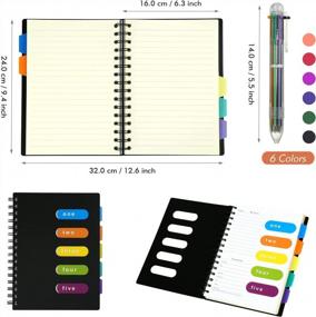 img 3 attached to Stay Organized With Kesoto Spiral Notebook: Professional 5 Subject Journal With Divider Tabs And Pen