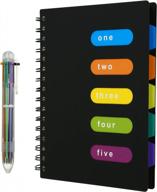 будьте организованы со спиральной записной книжкой kesoto: профессиональный журнал на 5 тем с разделителями и ручкой логотип