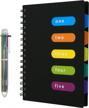 stay organized with kesoto spiral notebook: professional 5 subject journal with divider tabs and pen logo