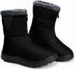 temofon women snow boots winter boots with fur lined warm ankle booties winter shoes for women with front zipper logo