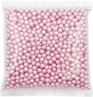 1100pcs pink abs art faux pearls - 8mm no hole makeup beads for lipstick eyeliner, table scatter home wedding decorations логотип