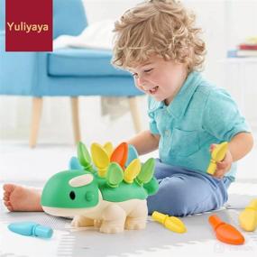 img 2 attached to 🦕 Baby Montessori Dinosaur Toy - Educational Toddler Learning Activities for Development, Fine Motor Skills, and Sensory Sorting - Ideal Birthday Gift for 2, 3, 4 Year Old Girls & Boys (18+ Months)