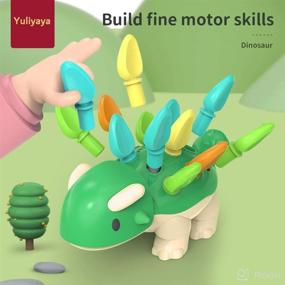 img 1 attached to 🦕 Baby Montessori Dinosaur Toy - Educational Toddler Learning Activities for Development, Fine Motor Skills, and Sensory Sorting - Ideal Birthday Gift for 2, 3, 4 Year Old Girls & Boys (18+ Months)