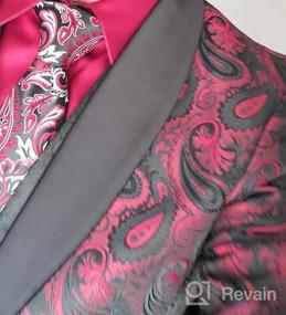 img 8 attached to COOFANDY Mens Floral Tuxedo Jacket Paisley Shawl Lapel Suit Blazer Jacket For Dinner,Prom,Wedding