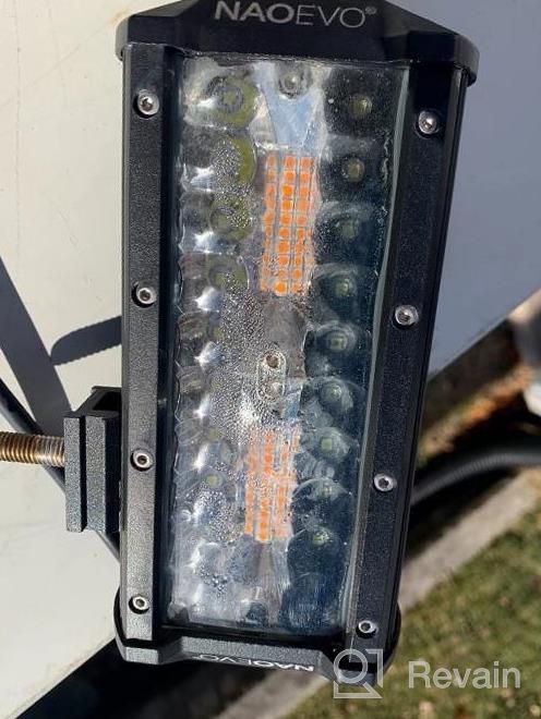 img 1 attached to 2Pcs 120W LED Light Pods Amber White, 6 Modes With Memory Function Spot Flood Strobe Off Road Fog Driving Work Light Bar 12000Lm Waterproof For Truck Boat - NAOEVO 4 review by Corey Listner