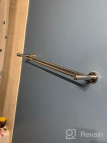 img 5 attached to IMomwee Gold Brush Finished SUS304 Stainless Steel Adjustable 16-27.6 Inch Towel Bar With Hooks For Bathroom Kitchen Washroom - 1" Diameter Wall Mount Rod
