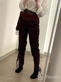 img 6 attached to Мужские брюки эпохи Возрождения с манжетой на щиколотке, завязками, идеально подходят для костюмов викингов, навигаторов, пиратов и косплея
