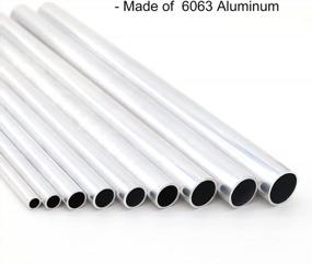 img 2 attached to VictorsHome 6063 Aluminum Round Tube, 10Mm OD 1Mm Wall Thickness 300Mm Length Metal Seamless Straight Pipe Tubing For DIY Crafts Model 2Pcs