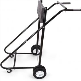 img 2 attached to Newsmarts 315LB Heavy Duty Outboard Motor Stand: Sturdy Engine Carrier Cart For Safe Boat Motor Storage And Transport
