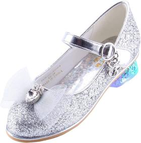 img 4 attached to EIGHT KM Princess Wedding Glittery Girls' Shoes via Flats