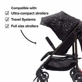 img 2 attached to Diono Luxury All Weather Stroller Footmuff, Universal Fit From Baby To Toddler With Cozy Super Soft Padding, Weatherproof, Water Resistant Lining, Black Platinum