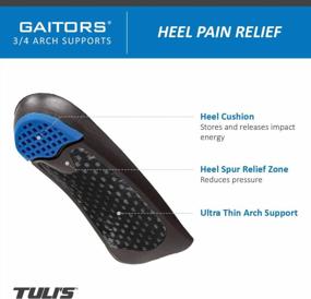 img 3 attached to Tuli'S 3/4 Length Premium Arch Support Gaitors For Plantar Fasciitis And Fallen Arches, Small