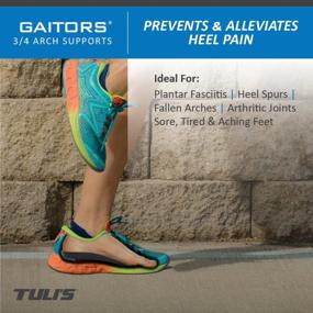img 4 attached to Tuli'S 3/4 Length Premium Arch Support Gaitors For Plantar Fasciitis And Fallen Arches, Small