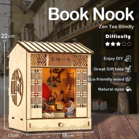 img 3 attached to CUTEBEE 3D Wooden Puzzle DIY Dollhouse Booknook Bookshelf Insert Decor LED Light Kit - Zen Tea Blindly