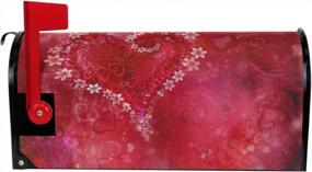 img 3 attached to Floral Love Heart Magnetic Mailbox Cover For Valentine'S Day Home Decor - Standard Size 20.8”(L) X 18”(W)