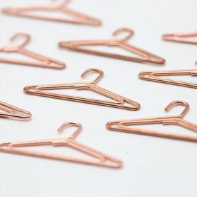 img 4 attached to Pack Of 1 Set MultiBey Rose Gold Paper Clips - Special-Shaped Non-Skid Smooth Finish Steel Wire Bowknot, Diamond, And Hanger Clips