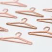 pack of 1 set multibey rose gold paper clips - special-shaped non-skid smooth finish steel wire bowknot, diamond, and hanger clips logo