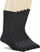 yomandamor men's 5 pack bamboo mid-calf dress socks,size 10-13 logo