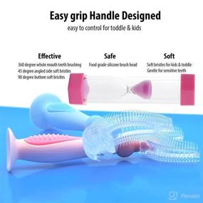 img 2 attached to 🦷 Silicone Toddler Children's Toothbrush - Innovative Design for Effective Oral Care