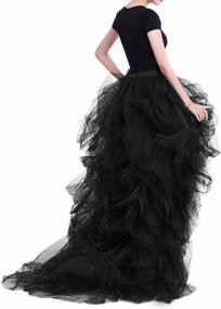 img 1 attached to Women'S High Low Tulle Skirt With Ruffles For Special Occasions