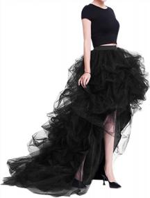 img 4 attached to Women'S High Low Tulle Skirt With Ruffles For Special Occasions