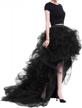 women's high low tulle skirt with ruffles for special occasions logo