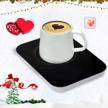 desk coffee cup warmer with auto shut off feature - perfect for office & home use. logo