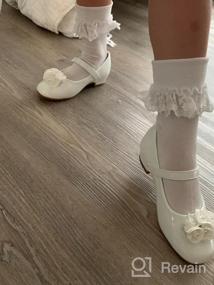 img 3 attached to Милые носки Jefferies Socks для девочек "Снежная королева" с кружевной отделкой: Нежный стиль для детей (набор из 2)
