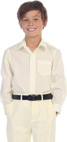 img 3 attached to 👔 Gioberti Black Boys' Sleeve Dress Shirt: Stylish Tops, Tees & Shirts in Children's Clothing