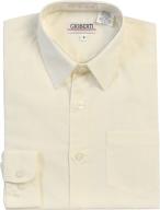 👔 gioberti black boys' sleeve dress shirt: stylish tops, tees & shirts in children's clothing logo