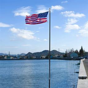 img 3 attached to Extra Thick Heavy Duty Aluminum Flag Pole Kit - WeValor 20FT Sectional In-Ground Flagpole With Free 3X5 Polyester American Flag For Residential Or Commercial Outdoor Use