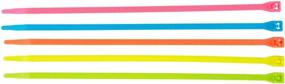 img 3 attached to 🔗 100-Pack of 8-Inch Fluorescent Nylon Cable Ties - Vibrant Organizer for Wires