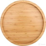 🌀 fasmov 12" bamboo lazy susan turntable: spinning round wood tray for kitchen, pantry, and countertop storage logo